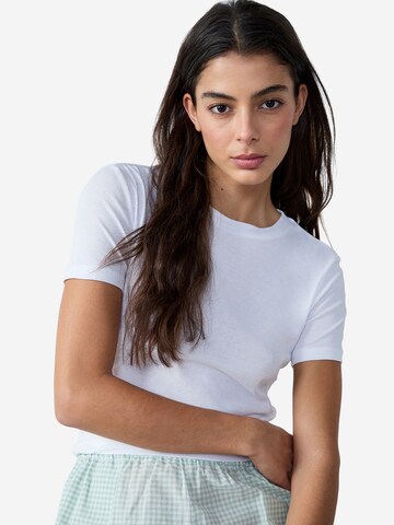 ETAM Pajama Shirt in White: front