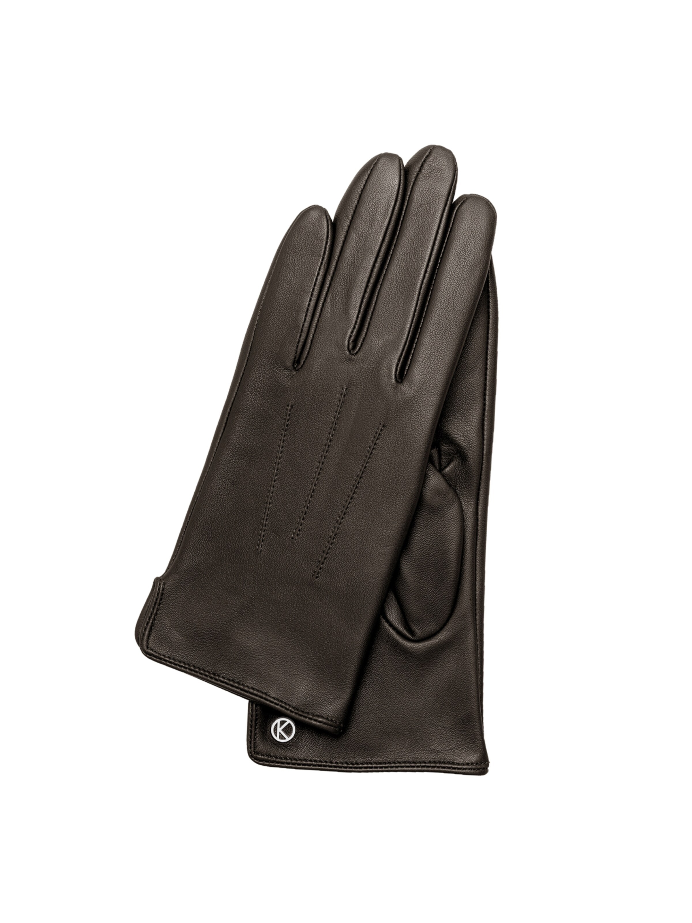 KESSLER Full Finger Gloves in Brown: front
