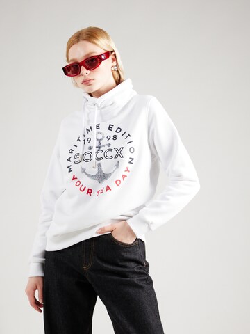 Soccx Sweatshirt in Wit: voorkant