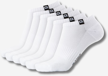 Chaussettes QOLONIA en blanc : devant