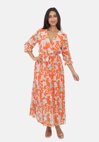 Elara Kleid in Orange: Vorderseite