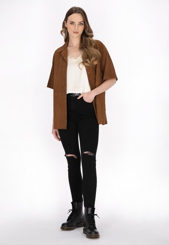 DreiMaster Vintage - Blusa en marrón