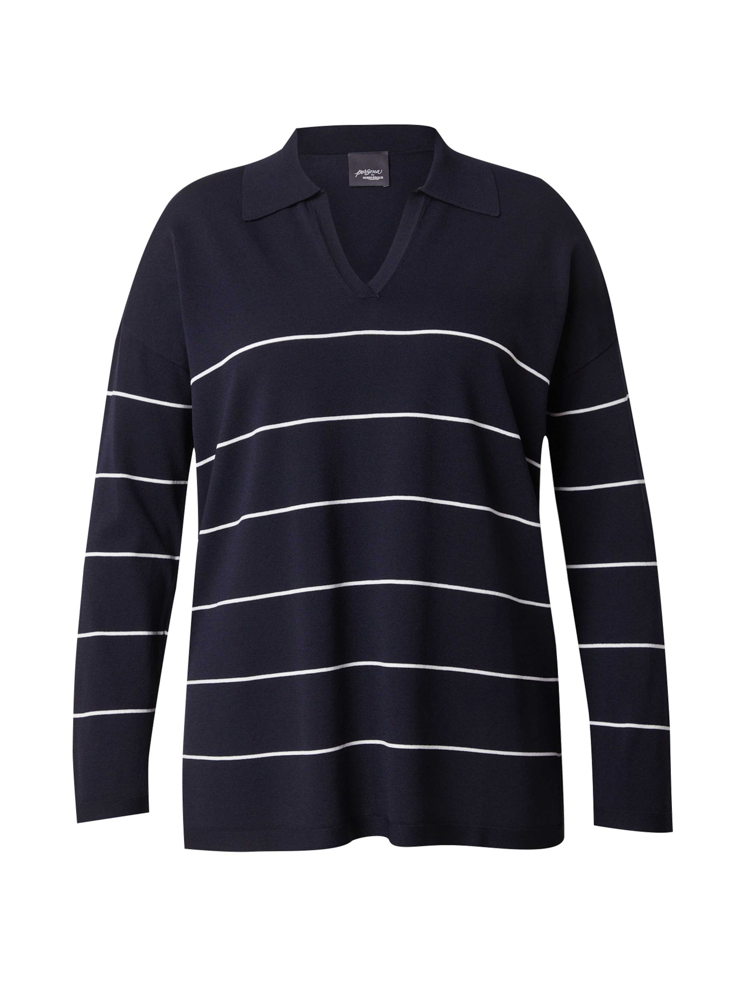 Pullover 'PECE' di Persona by Marina Rinaldi in blu: frontale