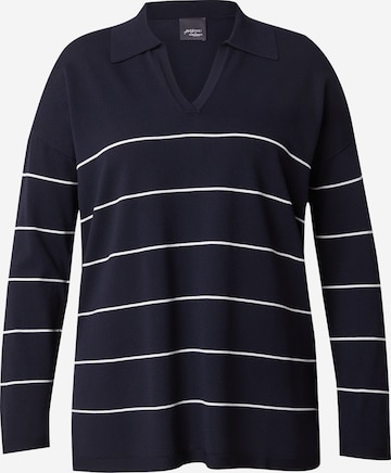 mėlyna Persona by Marina Rinaldi Megztinis 'PECE': priekis