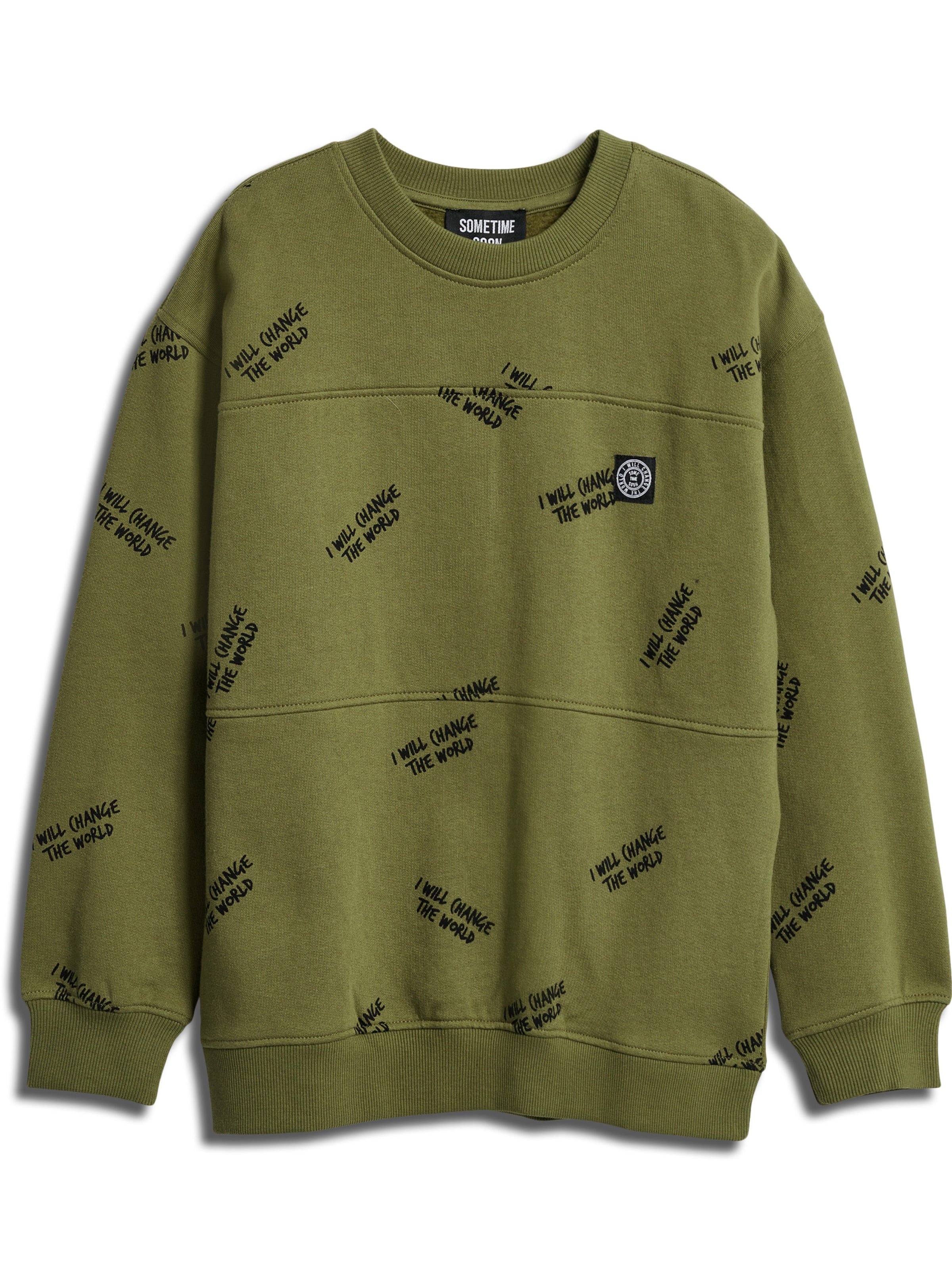 SOMETIME SOON Sweatshirt 'Milos' in Grün: Vorderseite