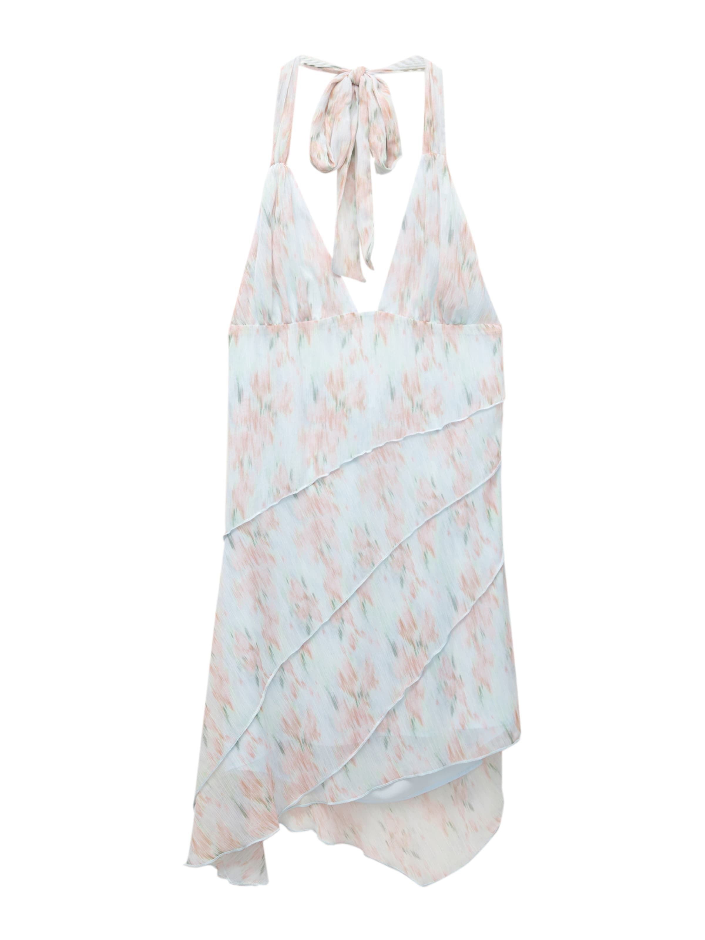 Abito estivo Pull&Bear di colore blu chiaro / verde scuro / rosa, Visualizzazione prodotti