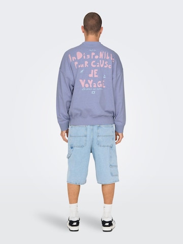 Only & Sons Sweatshirt 'Layne' in Purple