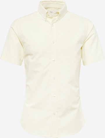 River Island Slim fit Button Up Shirt in Yellow: front