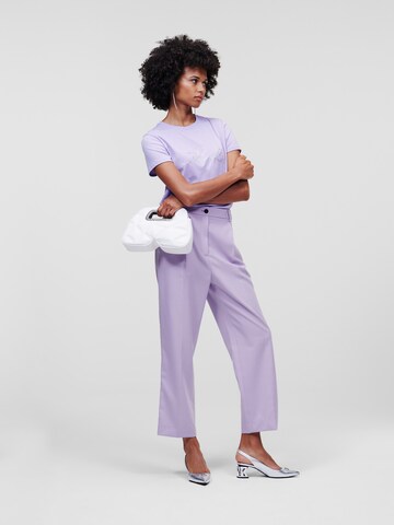 Karl Lagerfeld Regular Pleat-Front Pants in Purple