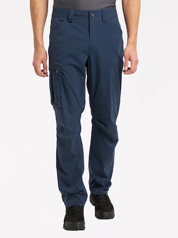 Haglöfs Regular Outdoor Pants 'Mid Forest' in Blue: front