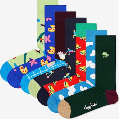Happy Socks Sokker i royalblå / lyseblå / lysegrøn / mørkegrøn / blandingsfarvet / rød, Produktvisning