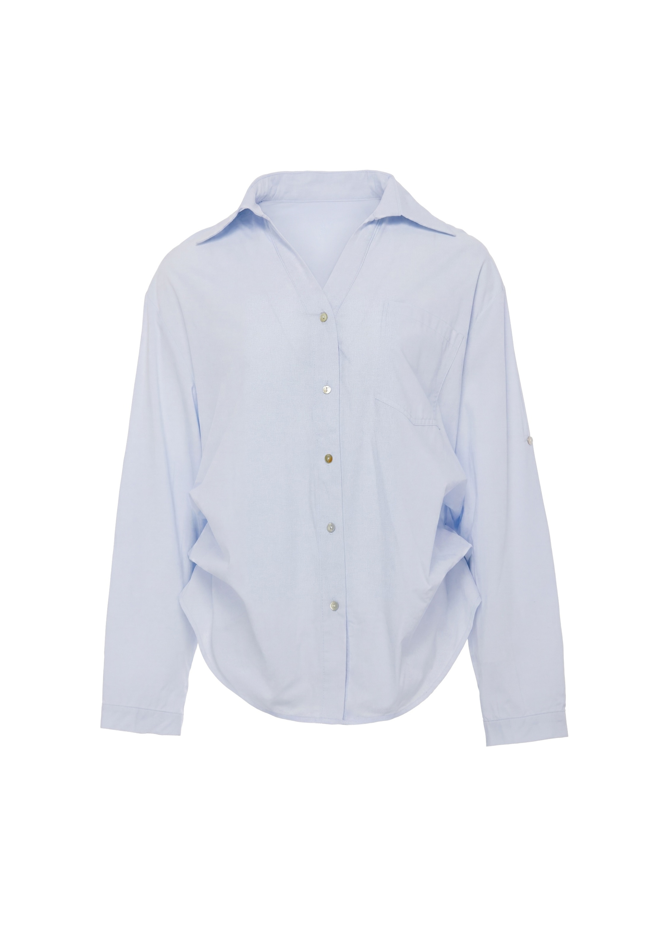 faina - Blusa em azul: frente