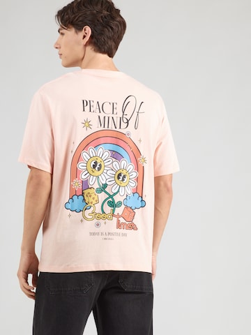 JACK & JONES Majica 'JORVINTAGE' | oranžna barva: sprednja stran