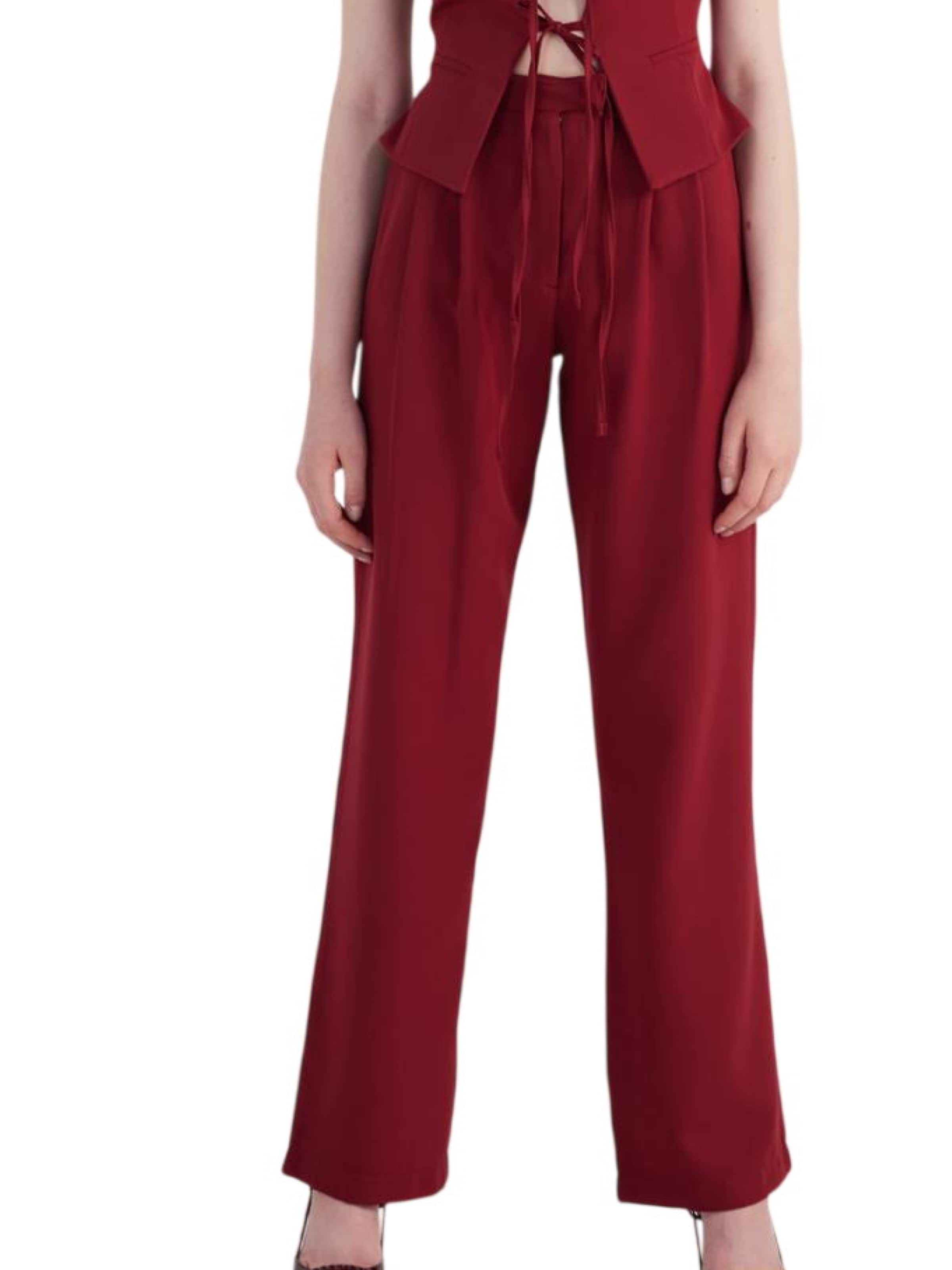 HOLLY LOLLY Loosefit Hose in Rot: Vorderseite