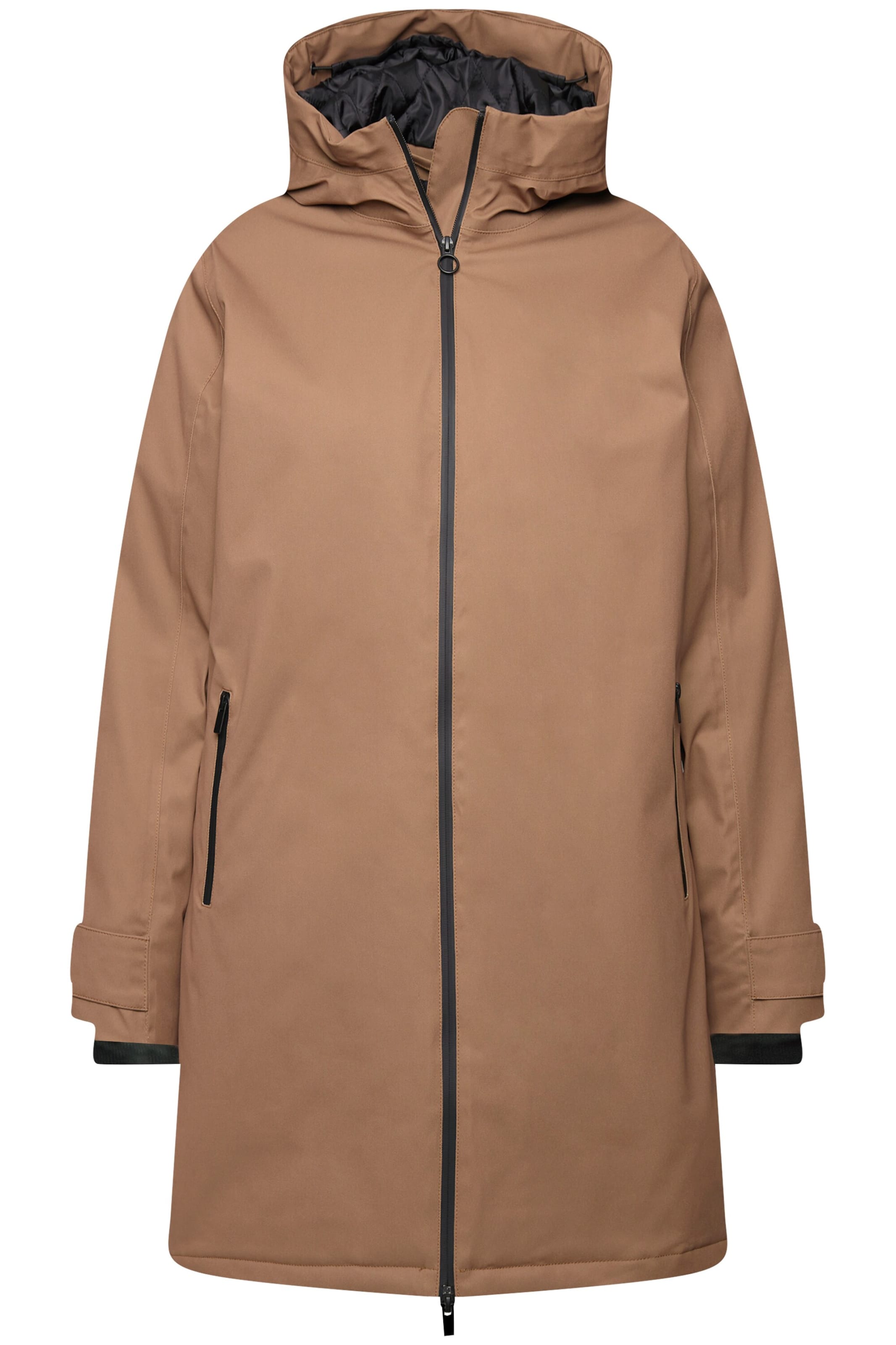 Ulla Popken Functionele mantel in Bruin: voorkant