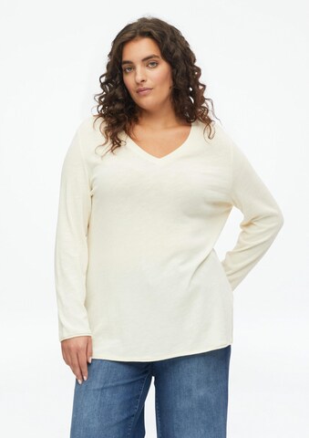 T-shirt s.Oliver CURVE en beige : devant