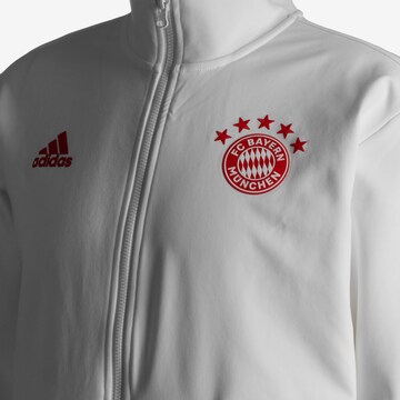 Giacca di felpa sportiva 'FC Bayern München Anthem' di ADIDAS SPORTSWEAR in bianco