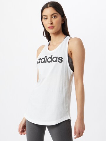 ADIDAS SPORTSWEAR - Top deportivo 'Essentials' en blanco: frente