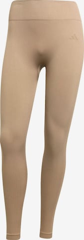 ADIDAS PERFORMANCE Športne hlače 'Essentials' | rjava barva: sprednja stran