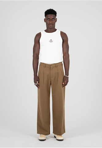 Wide leg Pantaloni con pieghe di Prohibited in marrone