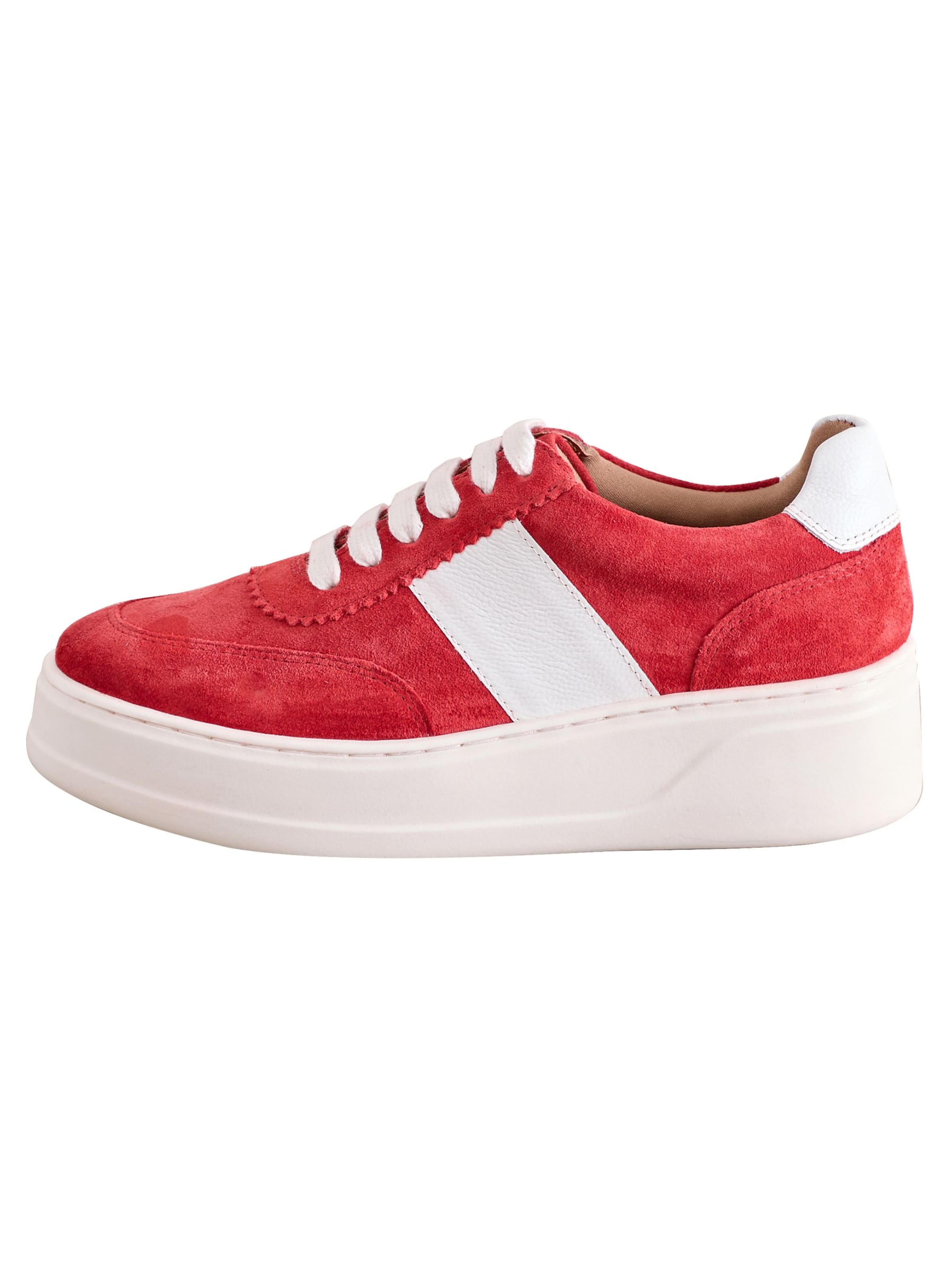 Baskets basses Next en rouge : devant