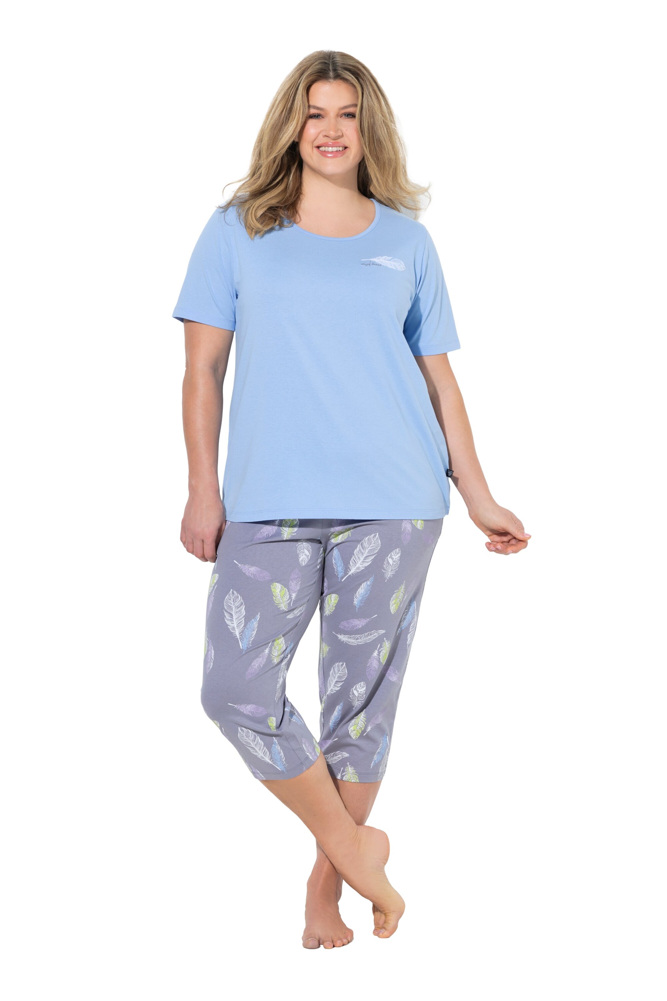 Ulla Popken Pajama in Blue: front