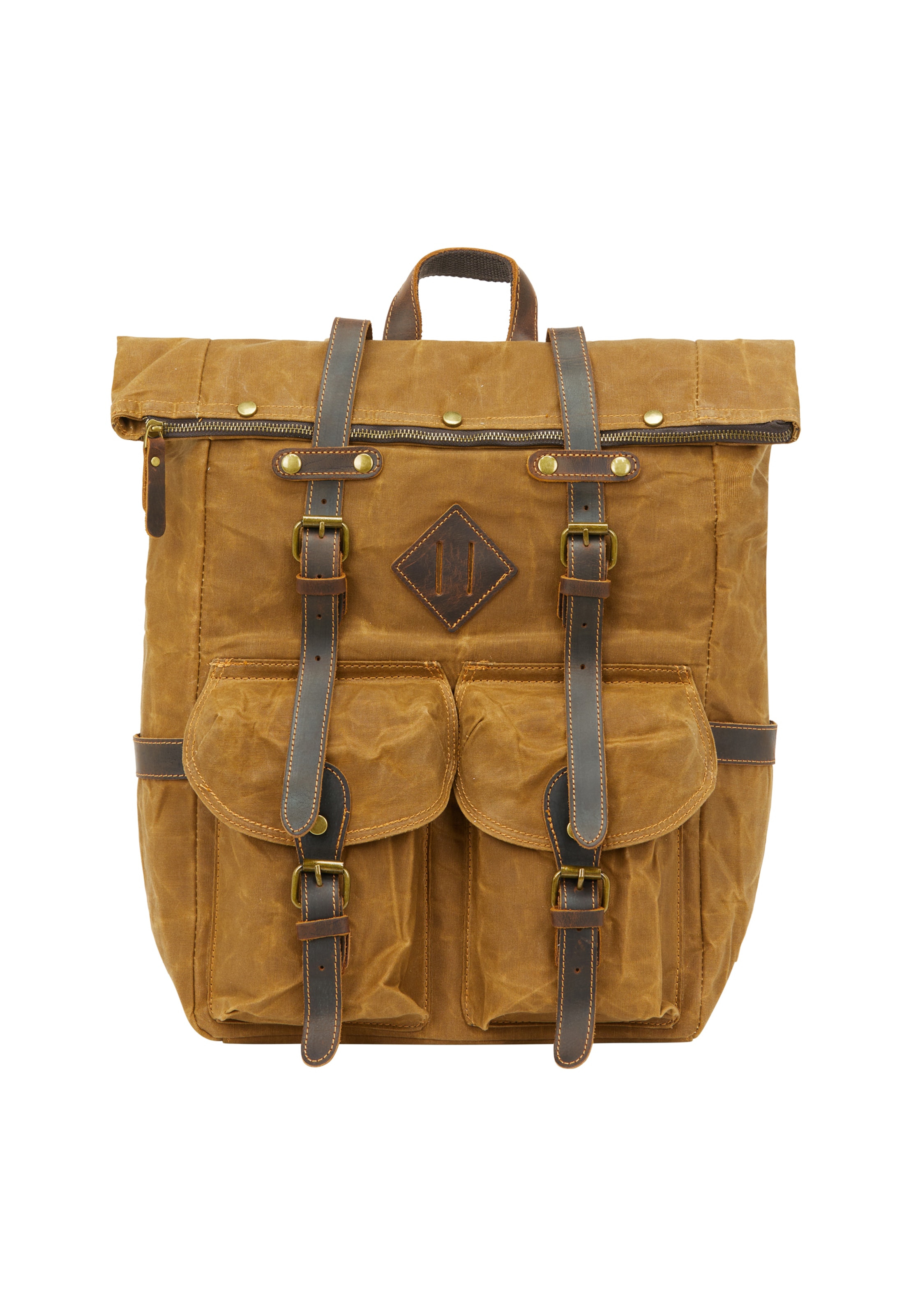 DreiMaster Vintage Rugzak in Bruin: voorkant