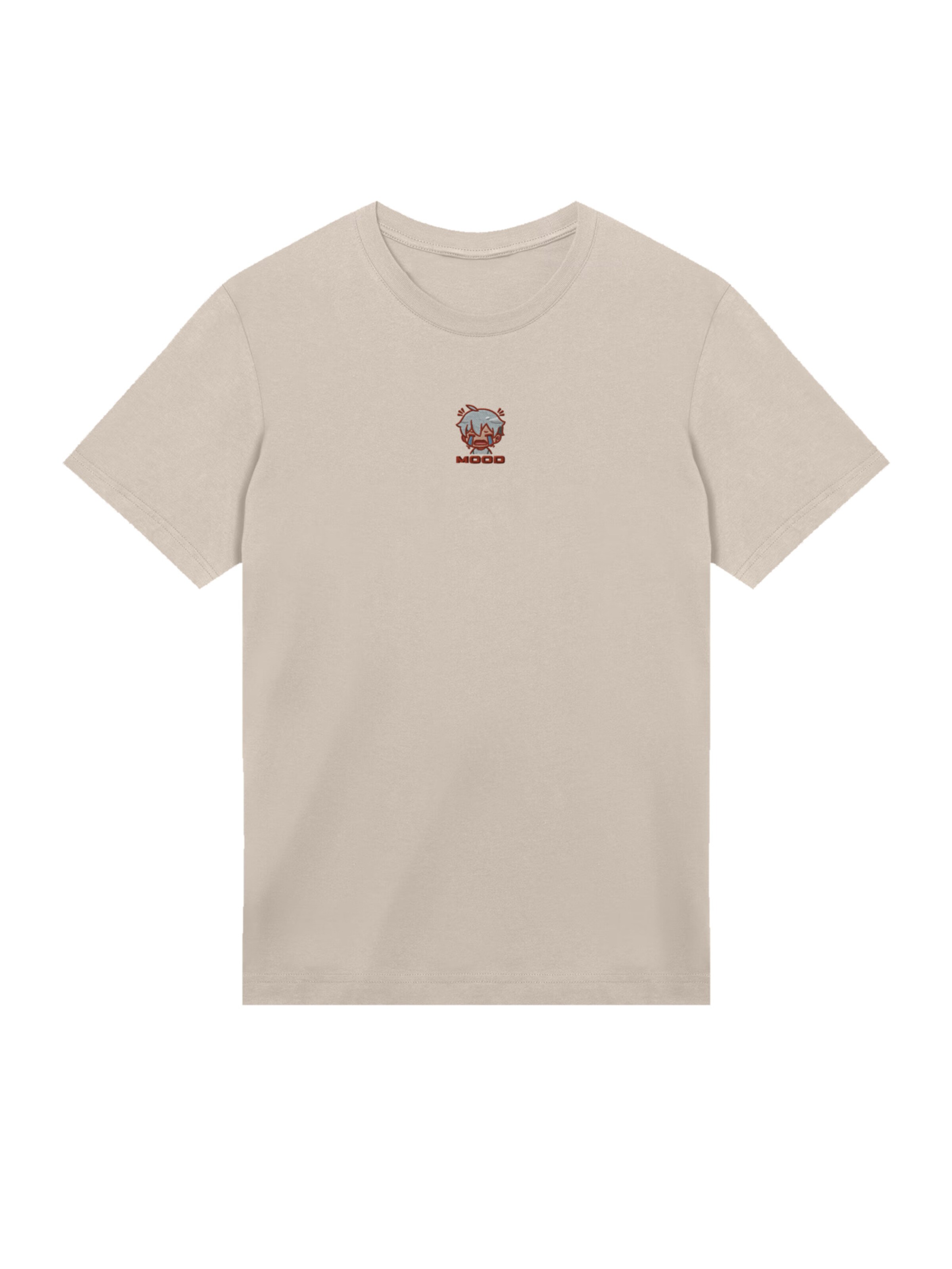 T-Shirt 'Mood Stickerei' F4NT4STIC en beige : devant