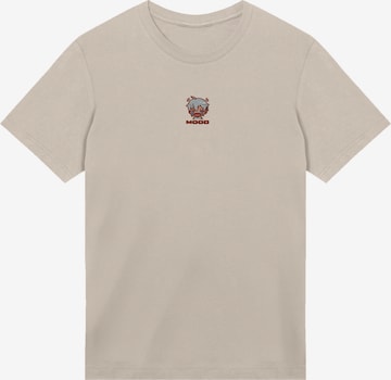 T-Shirt 'Mood Stickerei' F4NT4STIC en beige : devant