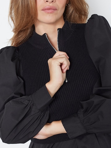 Pull-over 'Elisabeth' co'couture en noir