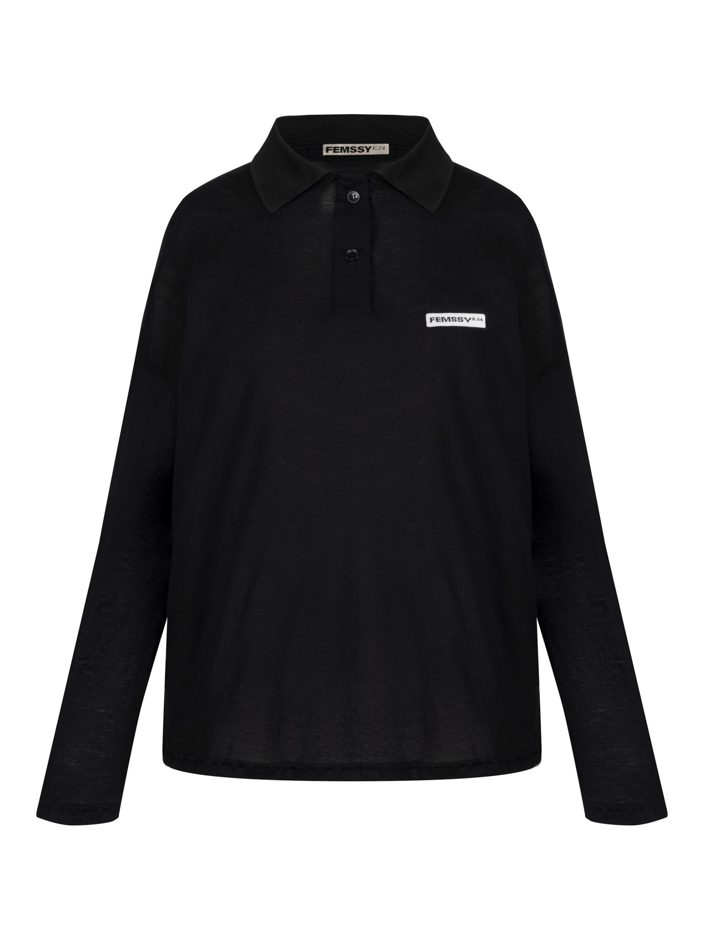 FEMSSY Shirt 'CORTA' in Black: front