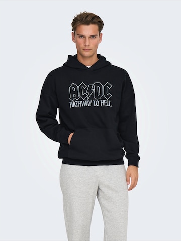 Only & Sons Sweatshirt 'ONSACDC' in Black: front