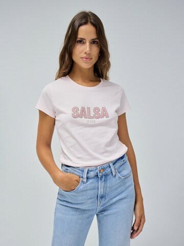 Salsa Jeans T-Shirt in Pink: Vorderseite