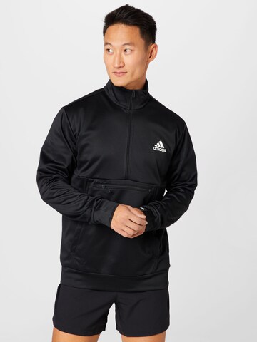 ADIDAS SPORTSWEAR Sportovní mikina 'Aeroready Game And Go Small Logo ' – černá: přední strana