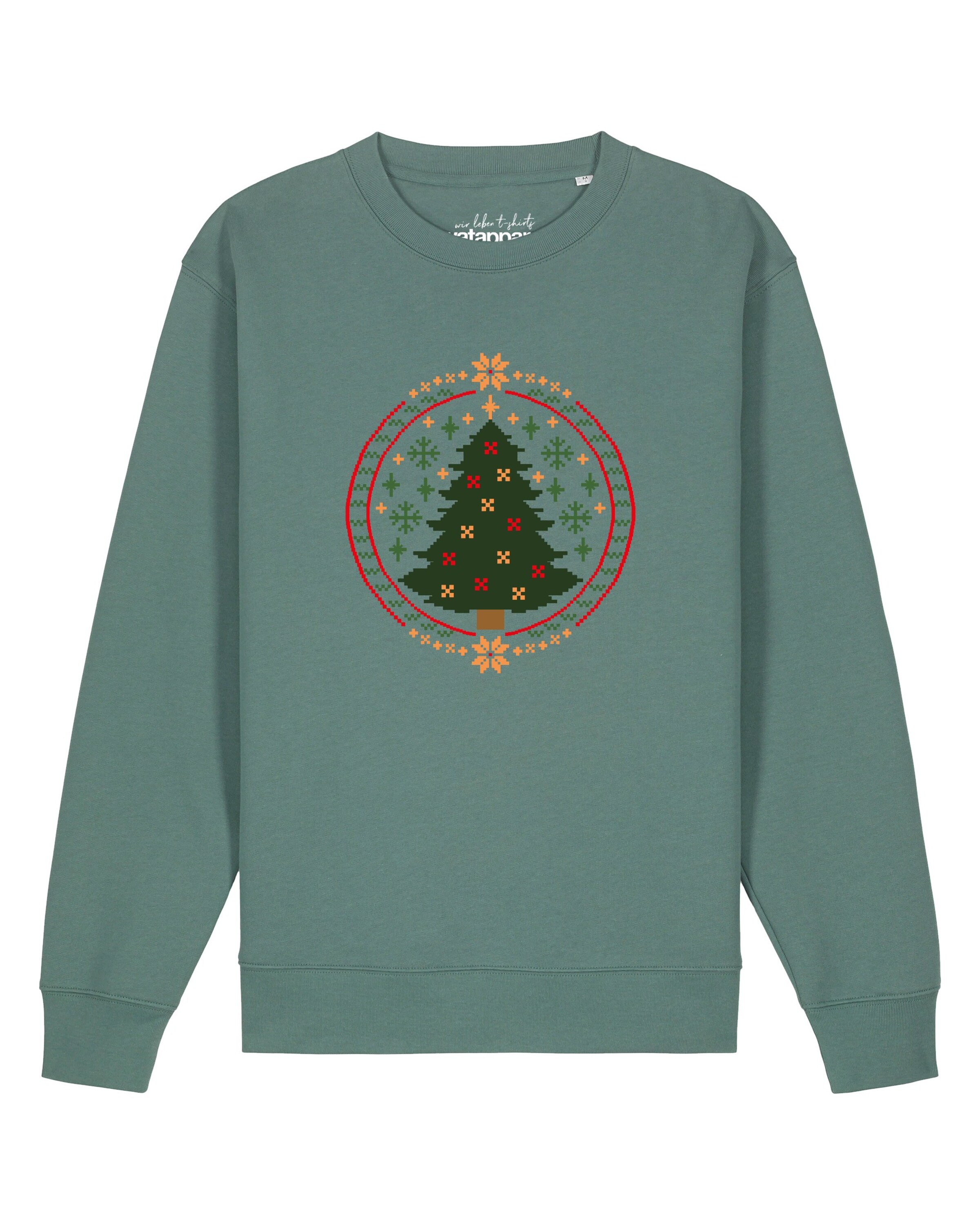 Watapparel Sweatshirt 'Weihnachtszeit' in Grün: Vorderseite
