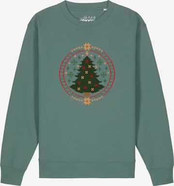 Watapparel Sweatshirt 'Weihnachtszeit' in Grün: Vorderseite