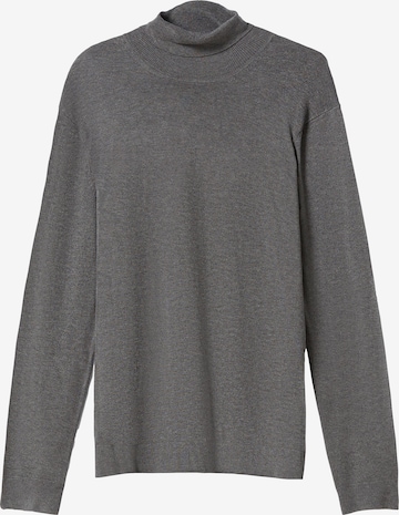 BershkaPulover - siva boja: prednji dio