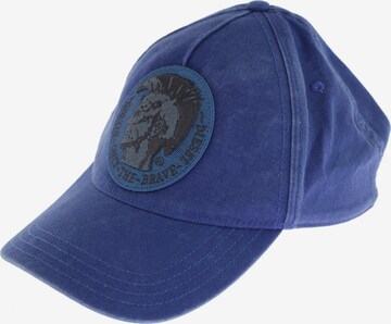 DIESEL Hat & Cap in One size in Blue: front