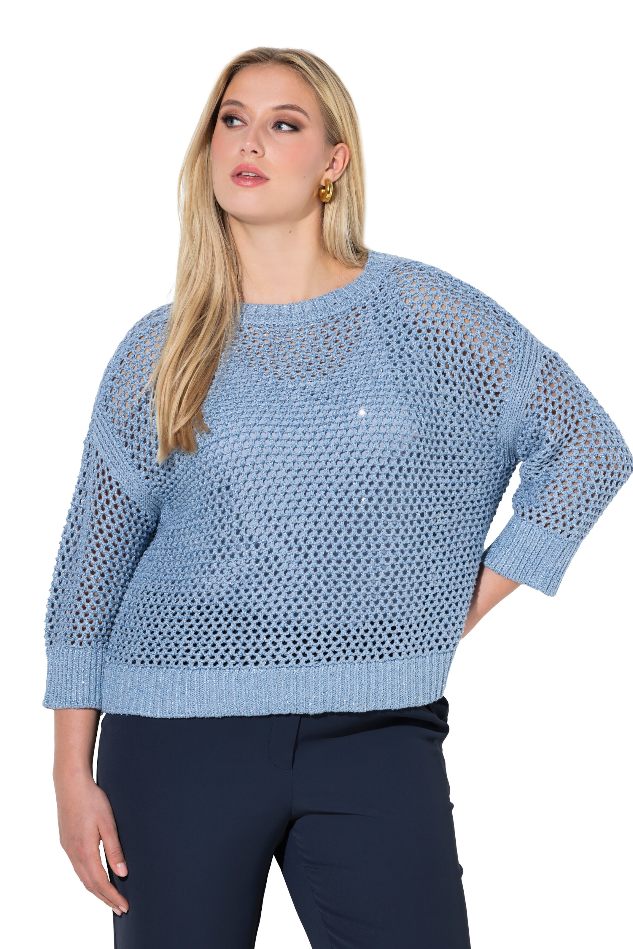 Ulla Popken Pullover in Blau: Vorderseite