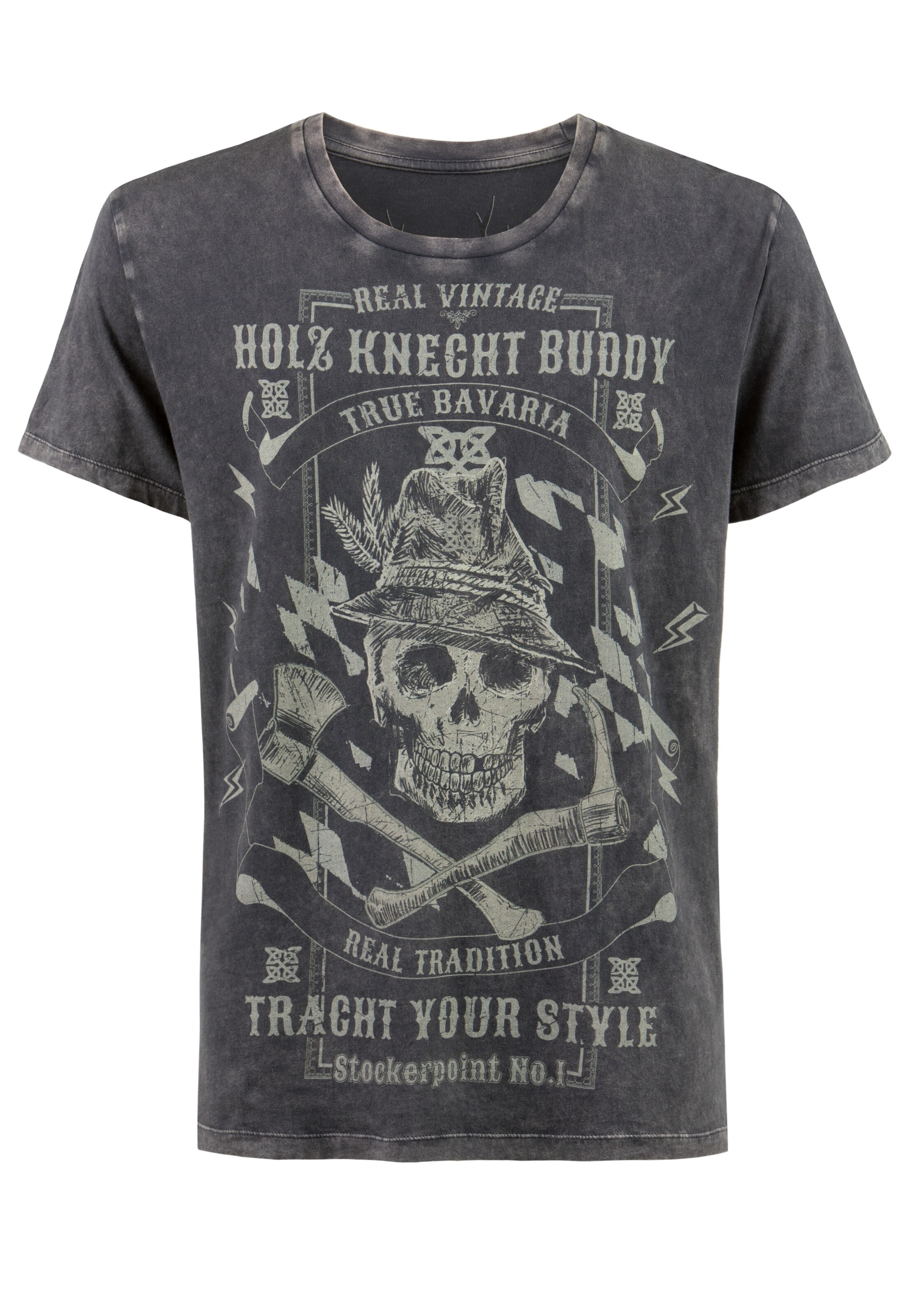 STOCKERPOINT Shirt 'Buddy' in Grau: Vorderseite