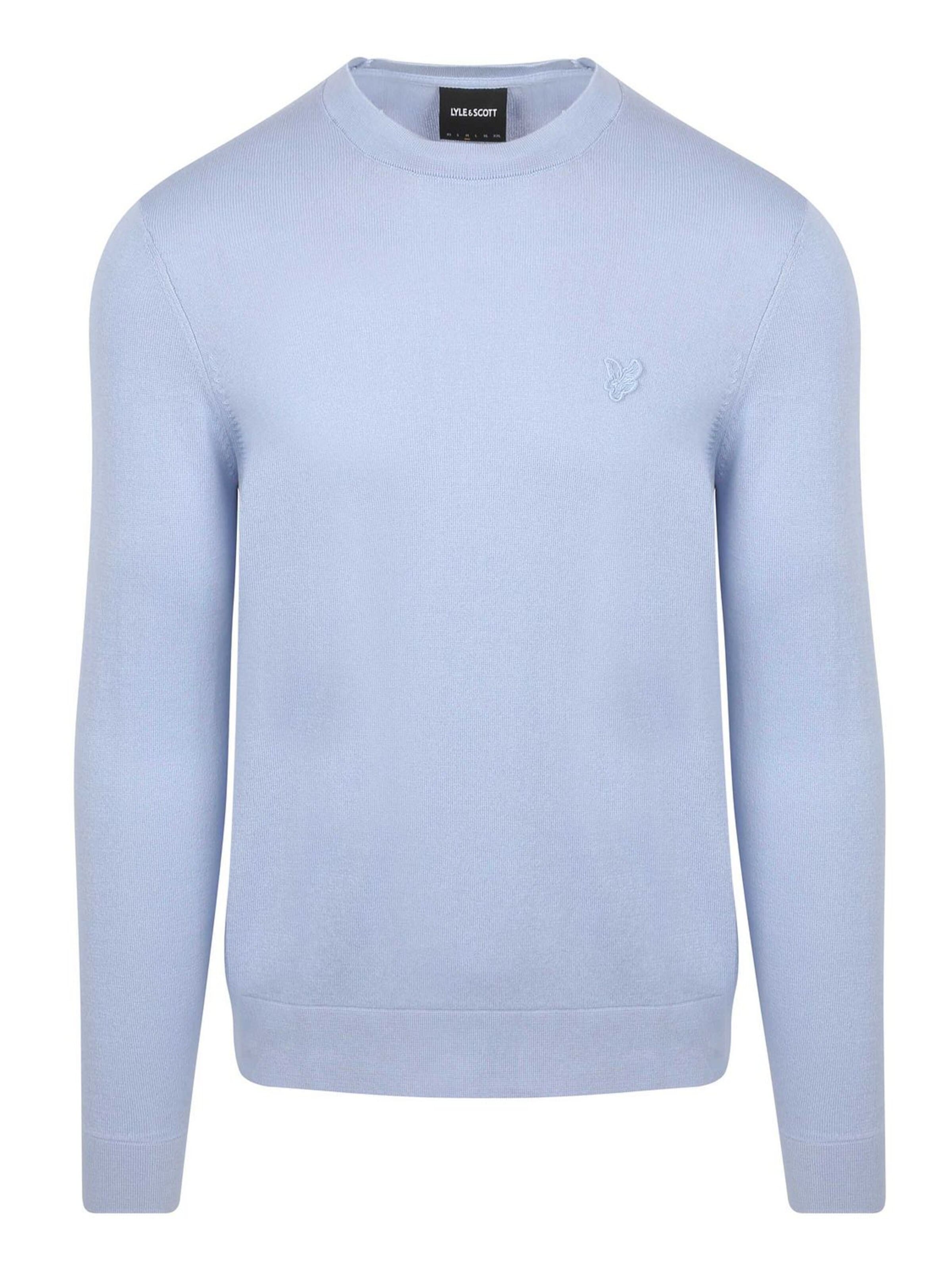 Lyle & Scott Trui in M in de kleur Lichtblauw, Productweergave