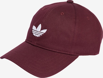 ADIDAS ORIGINALS Cap 'Adicolor Classic Trefoil' in Red: front