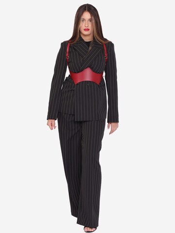 Ceinture Haute Cuir en rouge