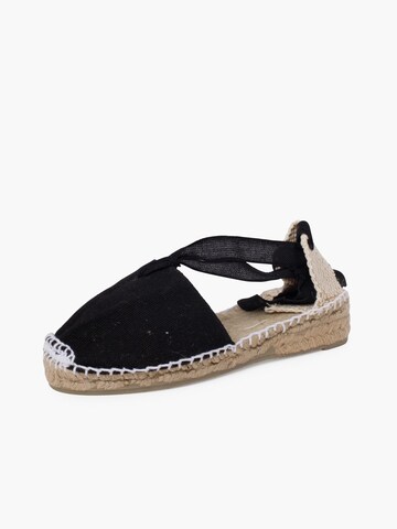 Sandales Pisamonas en noir : devant