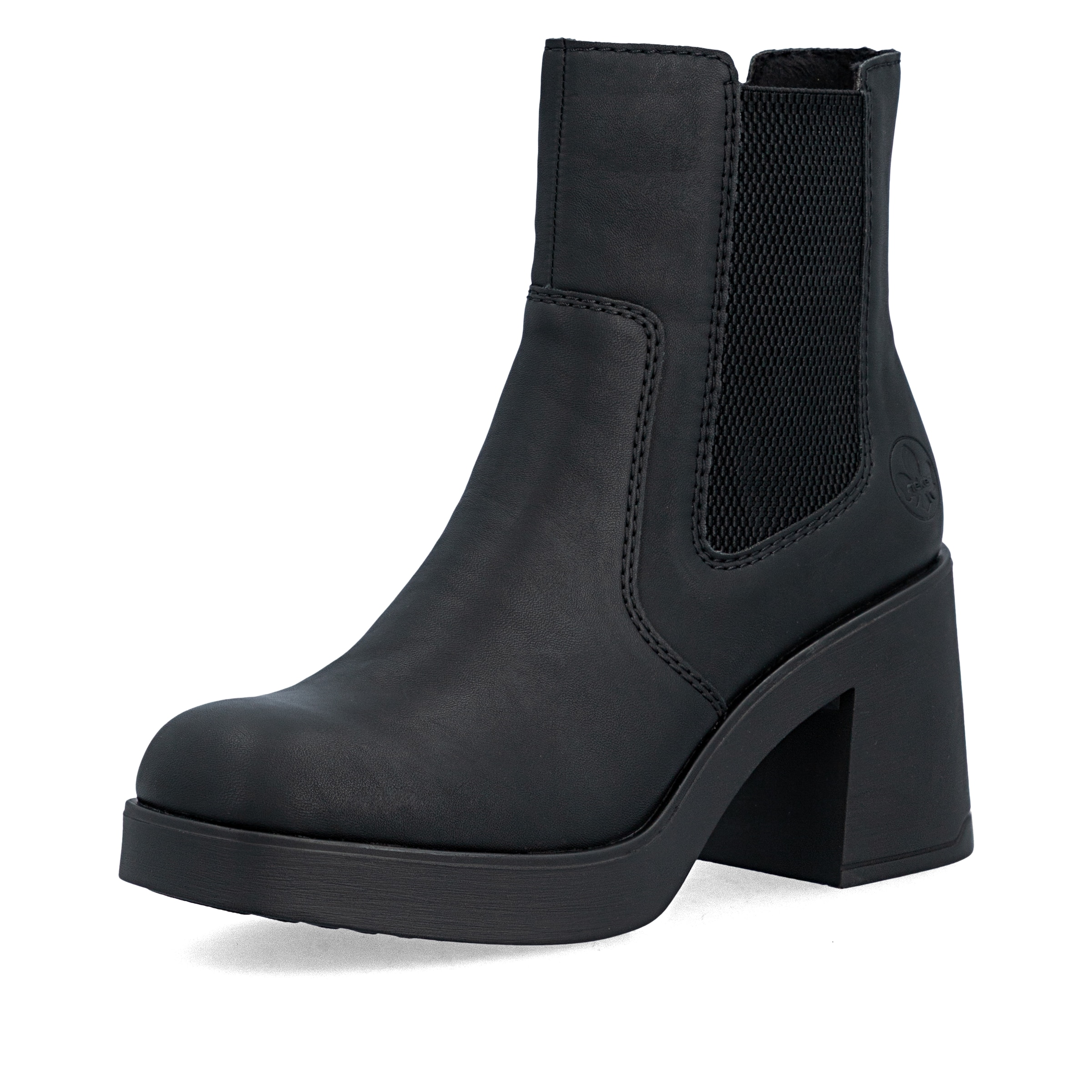 Chelsea Boots Rieker en noir : devant