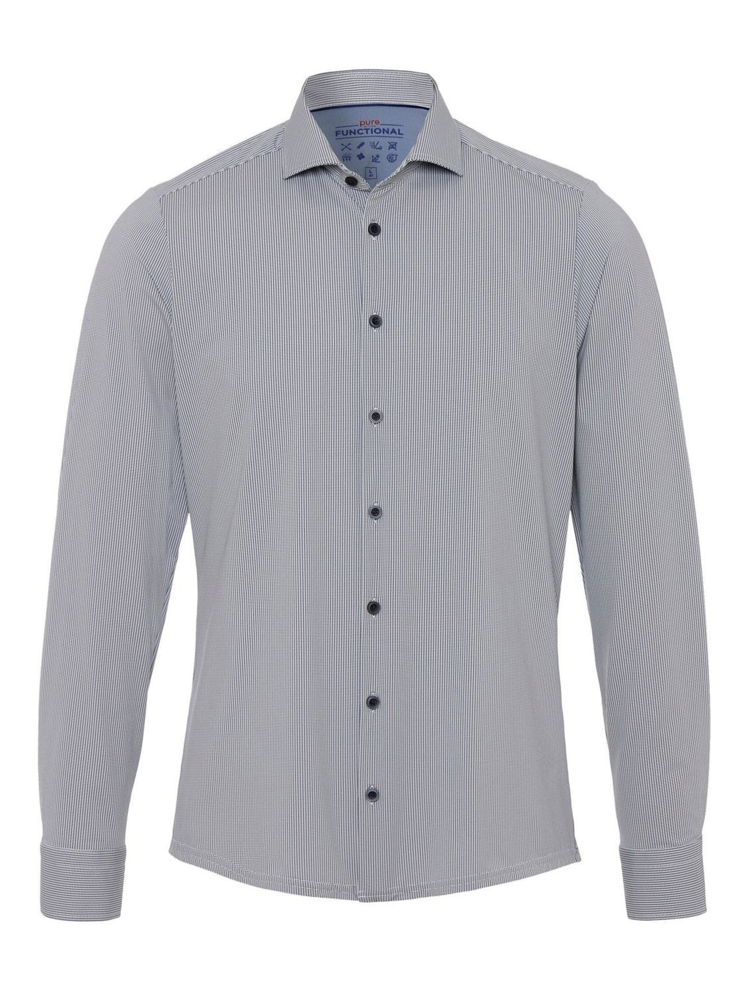 PURE Button Up Shirt in Blue: front