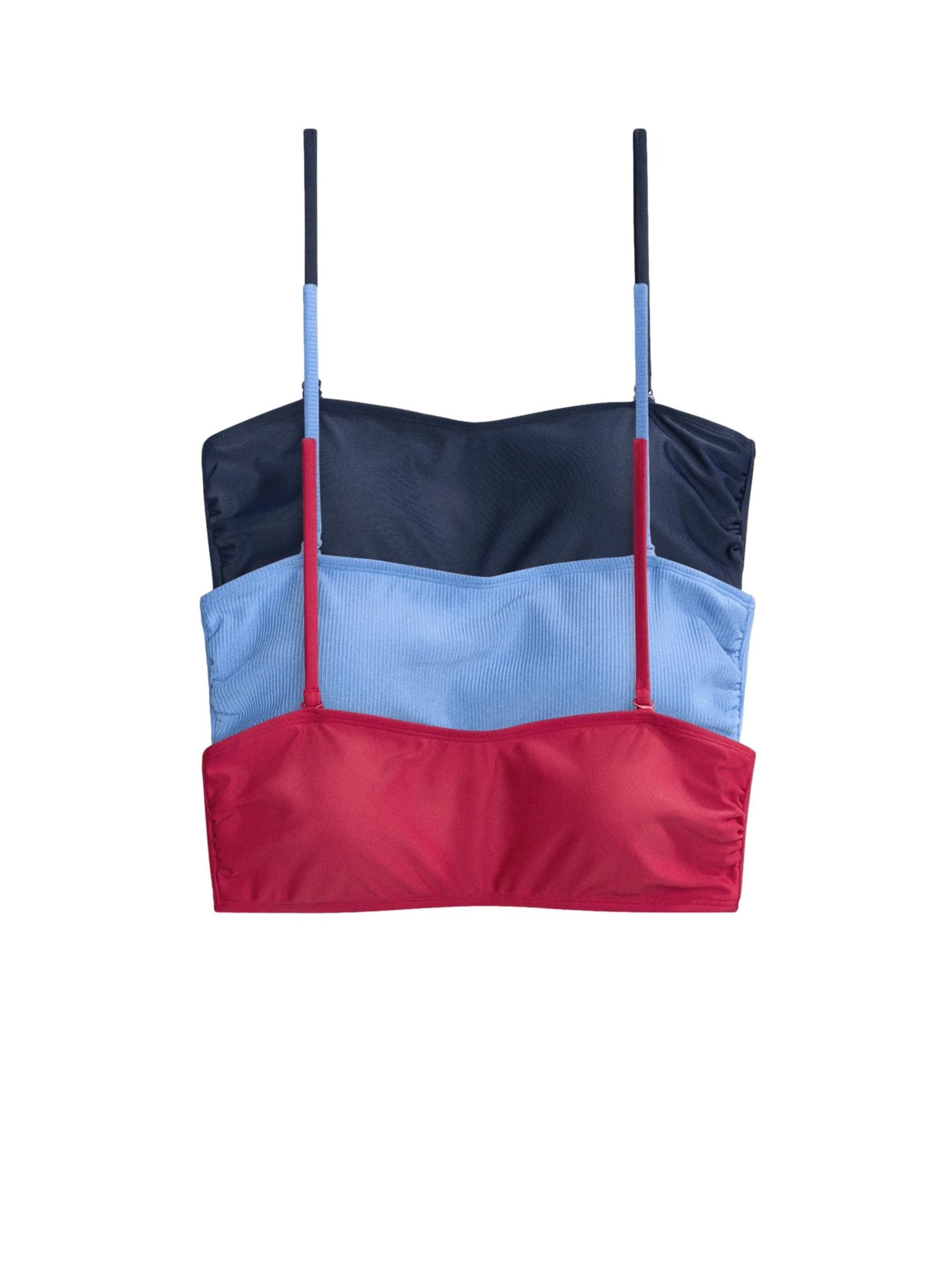 The Set Bandeau Góra bikini w kolorze niebieski: przód