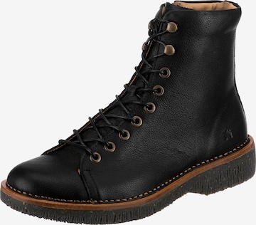 EL NATURALISTA Lace-Up Ankle Boots 'Volcano' in Black: front