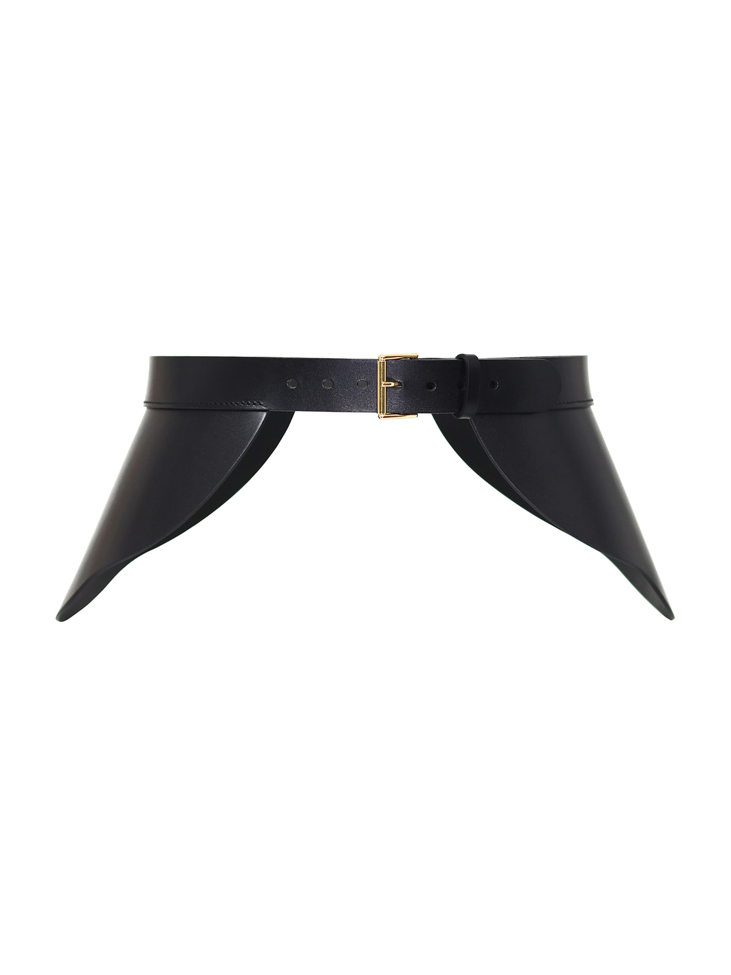 Haute Cuir Riem 'Ivy' in Zwart: voorkant