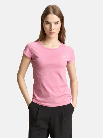 T-shirt TOM TAILOR DENIM en rose : devant